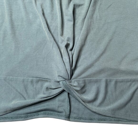 Dynamite Women's Teal Shirt with Twist Front, size Medium - Picture 2 of 8